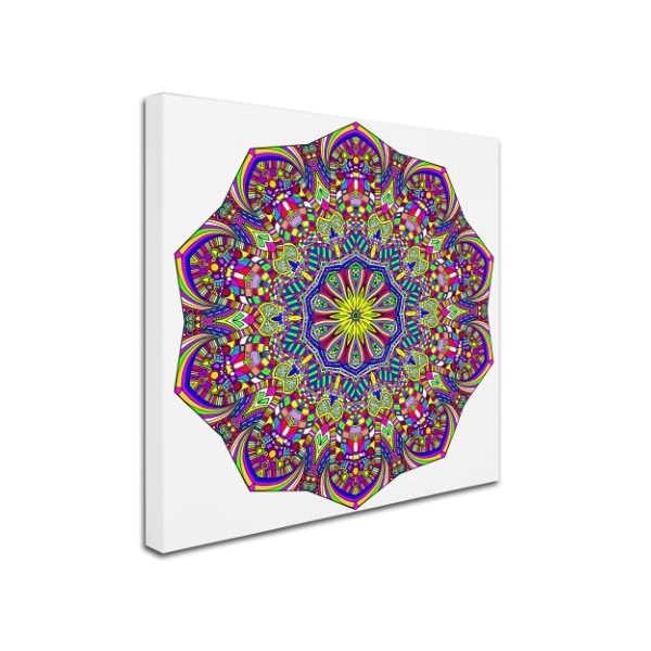 Kathy G. Ahrens 'Pretty Pieces Mandala' Canvas Art,18x18